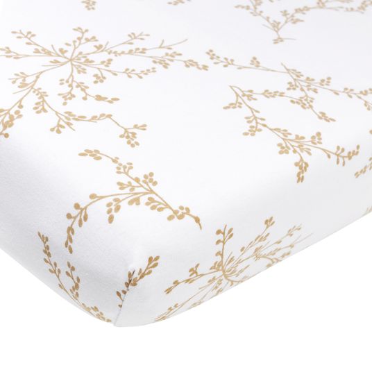 Meyco Fitted sheet for crib 70 x 140 cm - Branches - Sand