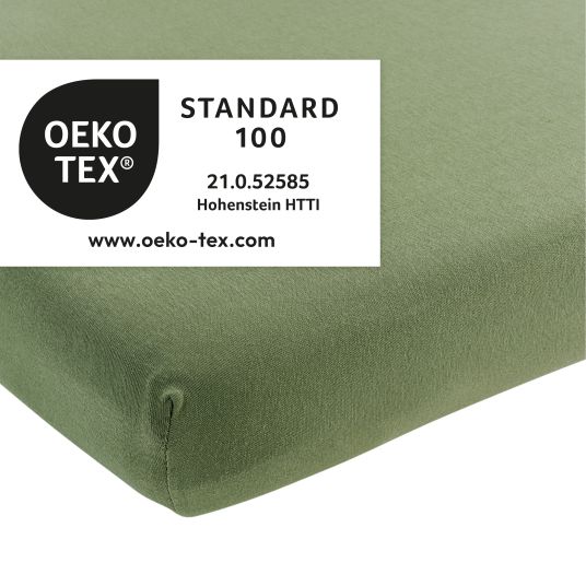 Meyco Spannbetttuch für Kinderbett 70 x 140 cm - Olive Green