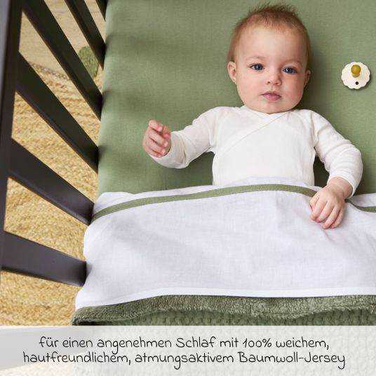 Meyco Spannbetttuch für kleine Matratzen 40 x 90 cm - Olive Green