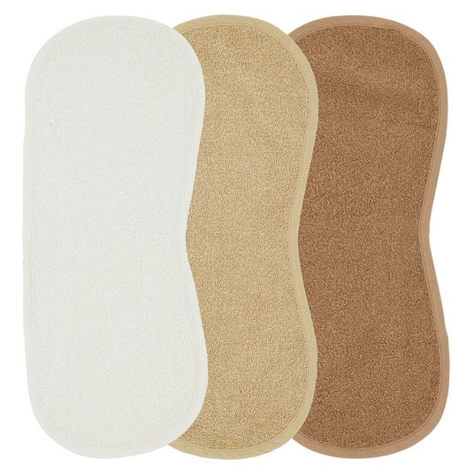 Meyco Spucktuch Frottee 3er Pack 52 x 20 cm - Basic - Offwhite, Sand & Toffee