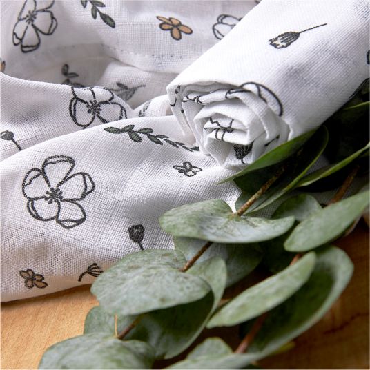 Meyco Starter set of 9 organic cotton muslin cloths - Floral