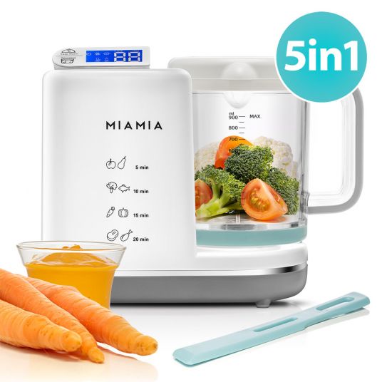 MiaMia Baby food maker 5-in-1 (steam cooking, mixing, heating, keeping warm, sterilizing)