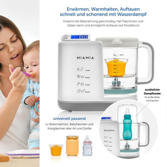 MiaMia Baby food maker 5-in-1 (steam cooking, mixing, heating, keeping warm, sterilizing)