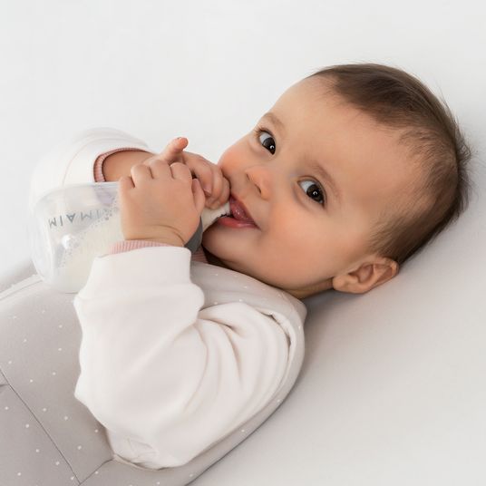 MiaMia Silikon-Trinksauger 2er Pack Gr. S (für Muttermilch, Pre-Milchnahrung und Folgemilch 1, Tee und Wasser)
