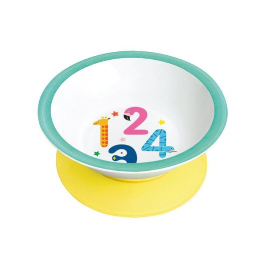 Mila Melamine bowl with suction cup - Number