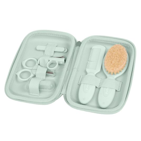Miniland Kit per la cura del bambino da 8 pezzi in astuccio - Menta