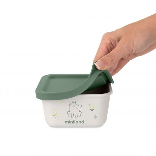 Miniland Aufbewahrungsbehälter 2er Pack naturset - eco friendly - Frog