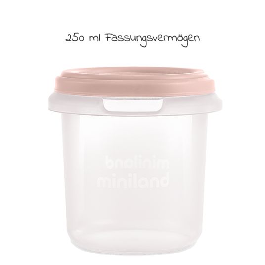 Miniland Aufbewahrungsbehälter 4er Pack je 250 ml - Candy