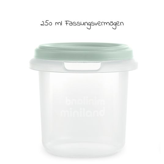Miniland Aufbewahrungsbehälter 4er Pack je 250 ml - Mint