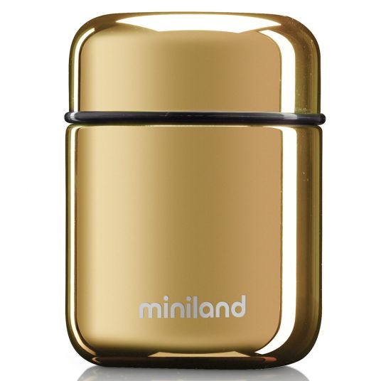 Miniland Scatola isolata in acciaio inossidabile con borsa isolata Thermos per alimenti Mini Deluxe 280 ml - Oro