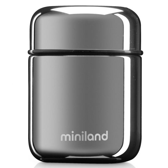Miniland Scatola isolata in acciaio inox con borsa isolata Thermos per alimenti Mini Deluxe 280 ml - Argento