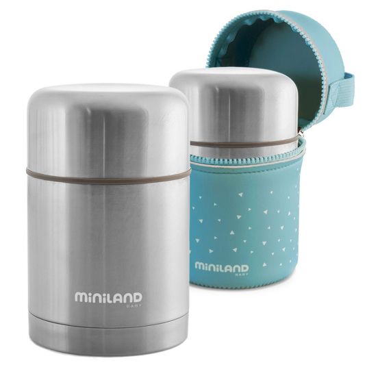Miniland Stainless steel insulation box incl. neoprene bag Steel Food Thermos 600 ml - silver