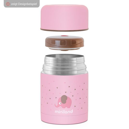 Miniland Edelstahl-Isolierbox Silky Food Thermos 600 ml - Candy