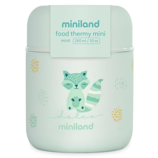 Miniland Edelstahl-Isolierbox Silky Food Thermos Mini 280 ml - Mint