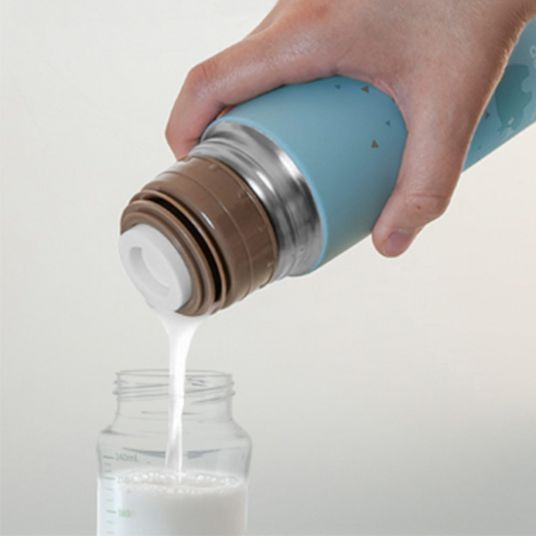 Miniland Edelstahl-Isolierflasche Silky Thermos 350 ml - Azure