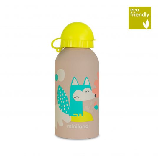 Miniland Edelstahl-Trinkflasche naturkid 400 ml - eco friendly - Foxy