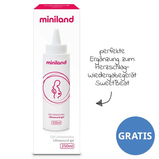 Miniland Riproduttore di battiti cardiaci / Doppler fetale SweetBeat + gel per ultrasuoni in omaggio 250 ml - Menta