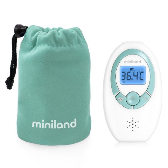 Miniland Infrarot-Fieberthermometer Baby Thermoadvanced Plus - für Ohr & Stirn - Türkis