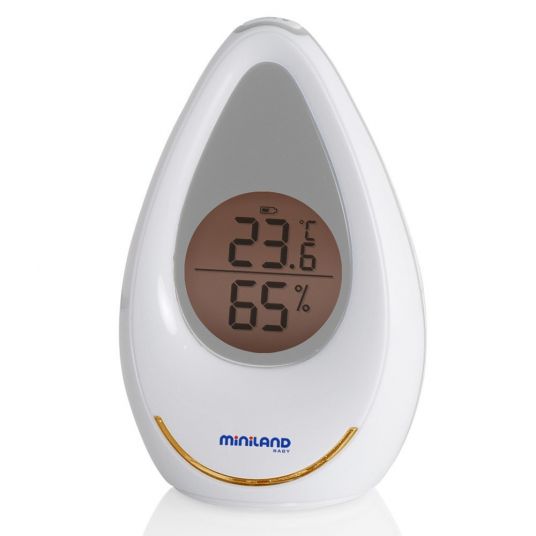 Miniland Termometro ambiente Igrometro Ambidrop con orologio