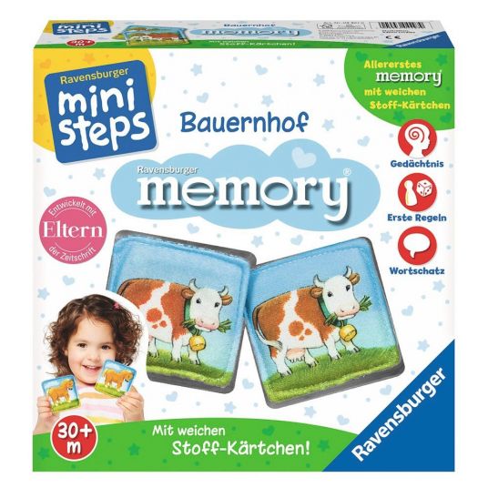 Ministeps Farm memory with cloth cards - 24 parts