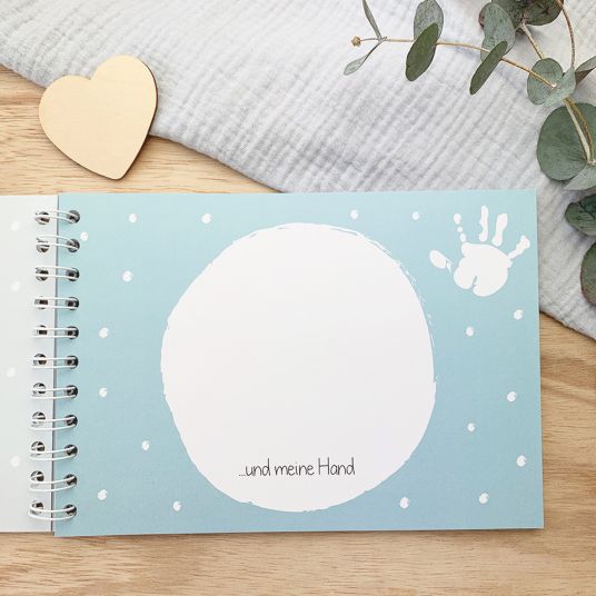 Mintkind Memory book / baby diary - My first year - Yay, I discover the world - Blue