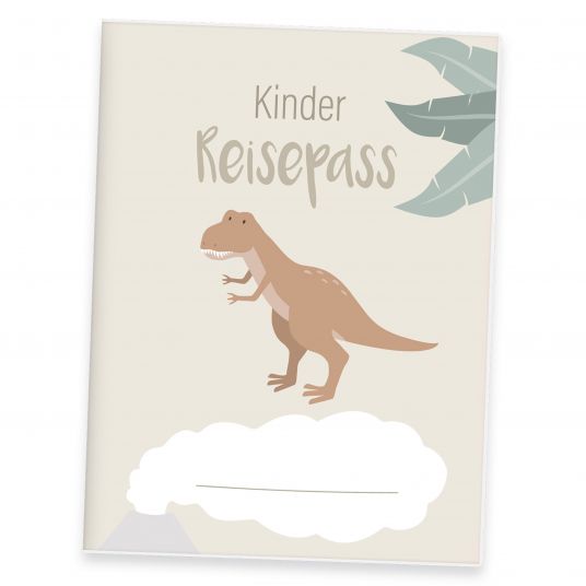Mintkind Copertina per passaporto per bambini - Dinosauro