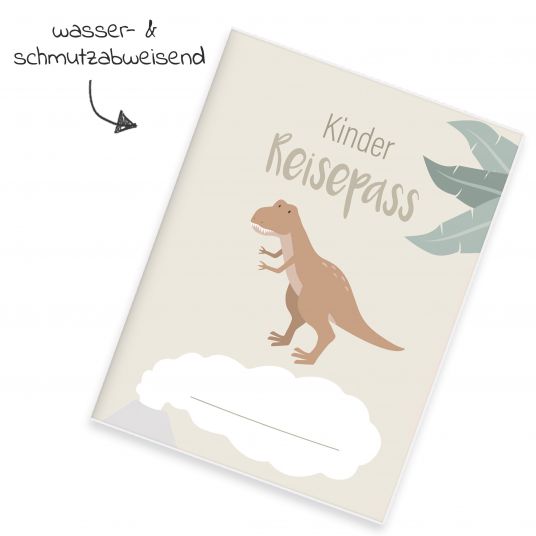 Mintkind Kids passport cover - dinosaur
