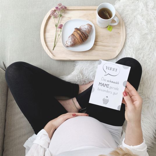 Mintkind Meilensteinkarten - Schwangerschaft - 26 Karten - Grau