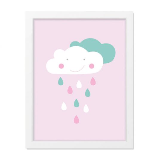 Mintkind Poster - Clouds love pink - A4
