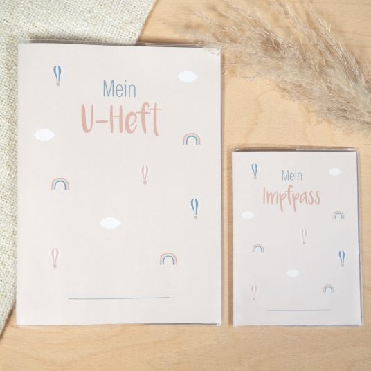 Mintkind Protective cover set: U-Heft & vaccination card - hot air balloon