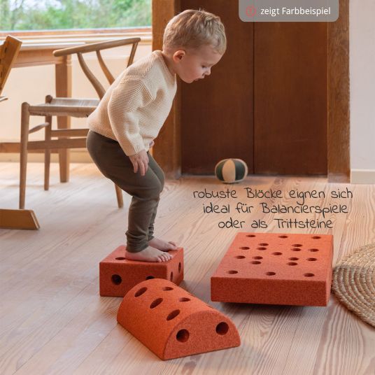 Modu 14 tlg. Baukasten Starter-Set Modu Playsystem Curiosity von 0 - 6 Jahre - Sand Grey / Honey Yello