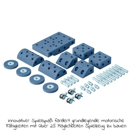 Modu Set di costruzioni da 34 pezzi Modu Playsystem Dreamer da 0 a 6 anni - Blu profondo / Blu cielo