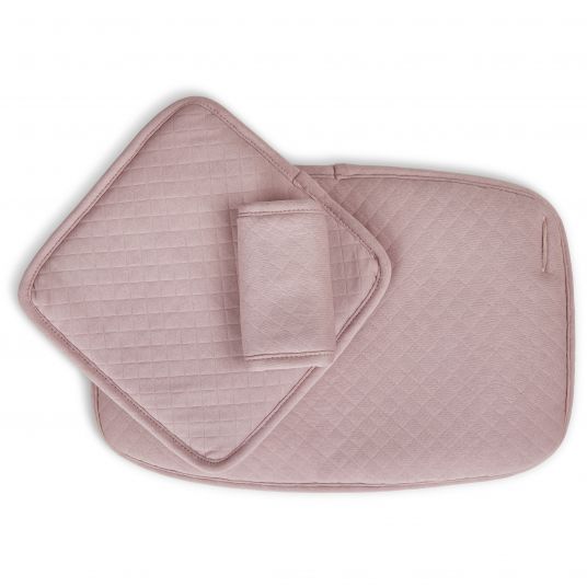 Moji Set di cuscini (rivestimenti per protezione, schienale e seduta) per il seggiolone Yippy - Oro rosa