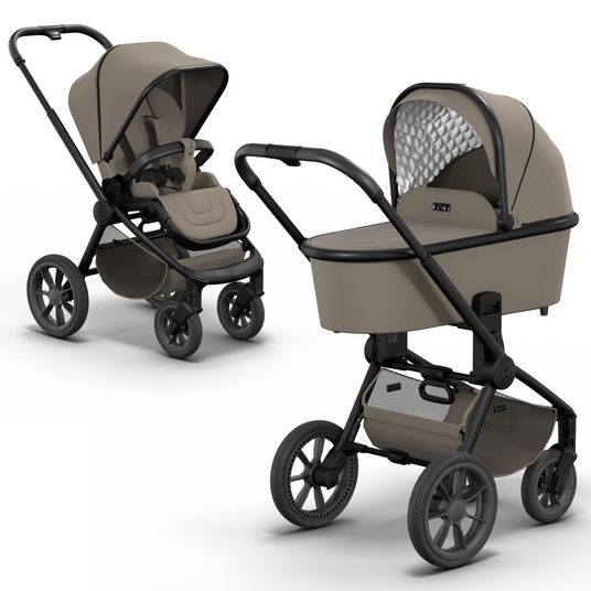 Moon - 2in1 Kombi-Kinderwagen Resea S Basic mit Babywanne, Sportsitz & Teleskopschieber - bis 22 ...