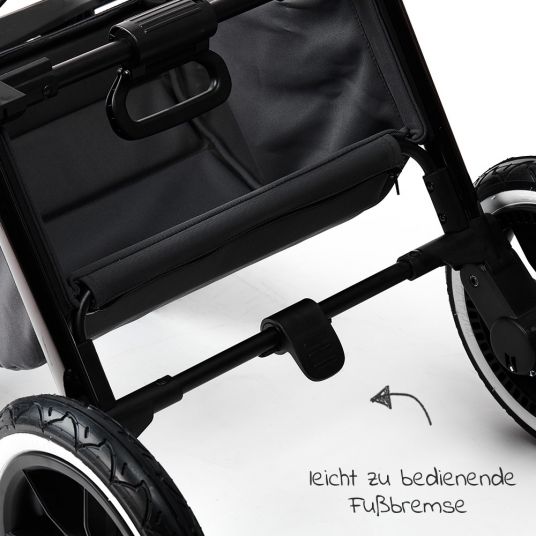 Moon 2in1 Kombi-Kinderwagen Resea S Edition mit Sportsitz, Babywanne &  Matratze, Lufträder - bis 22 kg -  Anthrazit Black Chrome