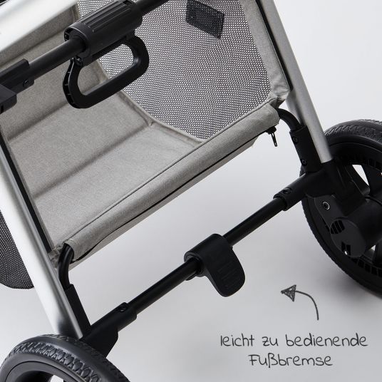 Moon Buggy & Sportwagen Resea Sport mit höhenverstellbarem Schieber, umsetzbarer Sportsitz - bis 22 kg - Shadow Melange