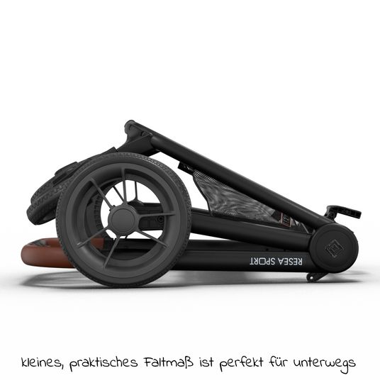 Moon Buggy & Sportwagen Resea Sport mit Umsetzer &Teleskopschieber - bis 22 kg - Black Black
