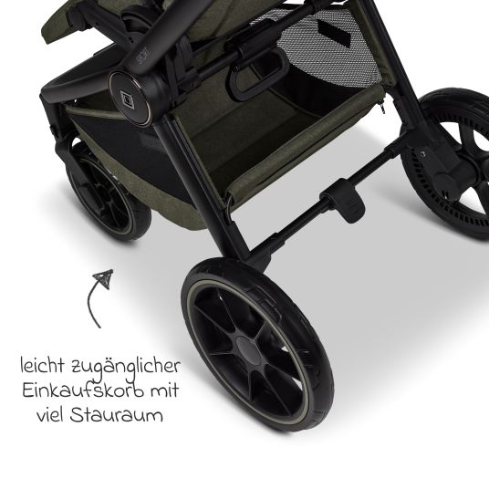 Moon Buggy & Sportwagen Sport bis 22 kg mit Liegeposition, umsetzbare Sitzeinheit und Teleskopschieber - Moss Melange