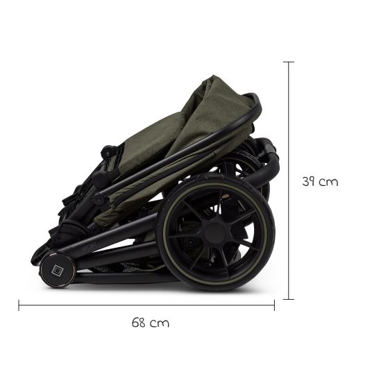 Moon Buggy & Sportwagen Sport bis 22 kg mit Liegeposition, umsetzbare Sitzeinheit und Teleskopschieber - Moss Melange