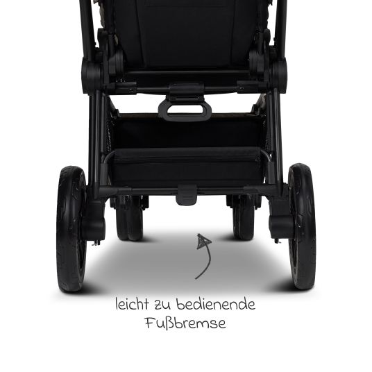 Moon Buggy & Sportwagen Sport bis 22 kg mit Liegeposition, umsetzbare Sitzeinheit und Teleskopschieber - Onyx Melange