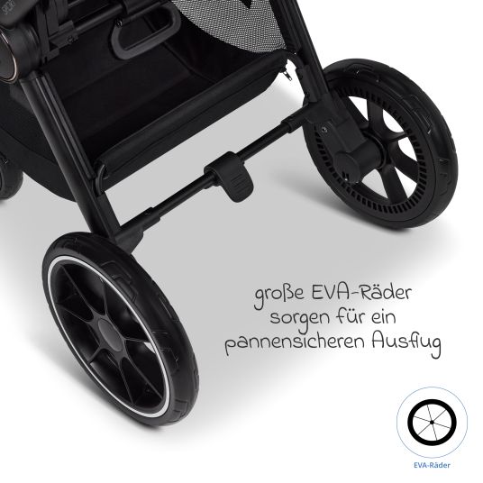 Moon Buggy & Sportwagen Sport bis 22 kg mit Liegeposition, umsetzbare Sitzeinheit und Teleskopschieber - Onyx Melange