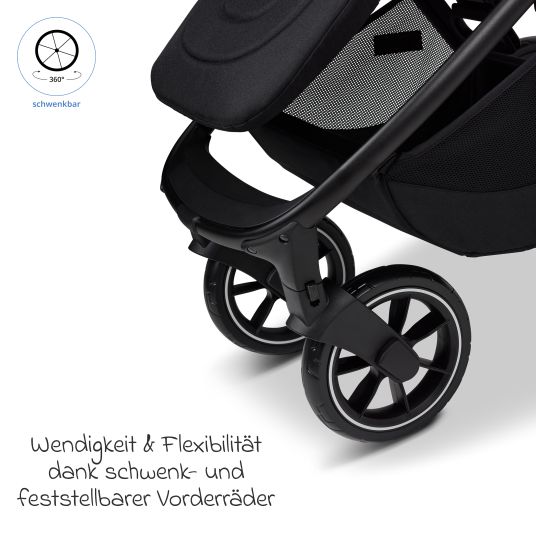 Moon Buggy & Sportwagen Sport bis 22 kg mit Liegeposition, umsetzbare Sitzeinheit und Teleskopschieber - Onyx Melange