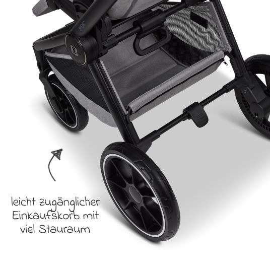 Moon Buggy & Sportwagen Sport bis 22 kg mit Liegeposition, umsetzbare Sitzeinheit und Teleskopschieber - Stone Melange