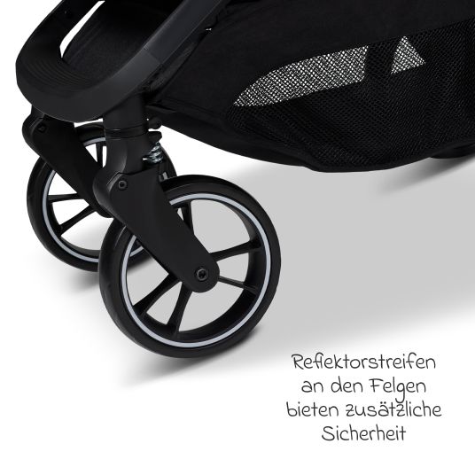 Moon Buggy & Sportwagen Zac bis 22 kg mit Liegeposition, Einhand-Faltmechanismus inkl. Regenschutz & Transporttasche - Moss Melange