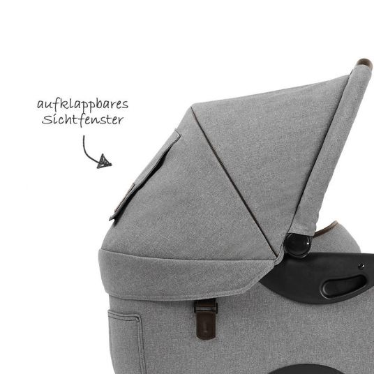 Mutsy Farmer Mist carrycot for EVO - gray melange