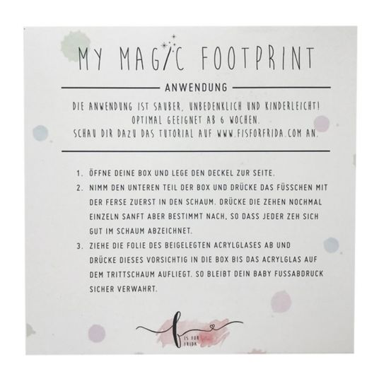 My Magic Footprint Baby Fussabdruck Set - Frida