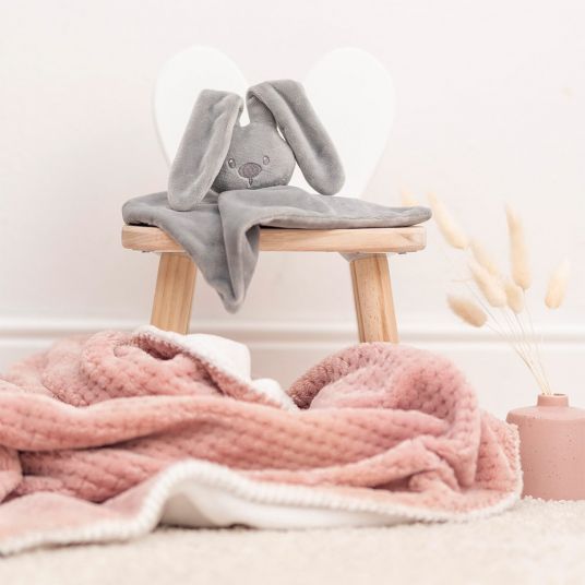 Nattou Baby blanket Super Soft - Bunny Lapidou 75 x 100 cm - Old Pink White
