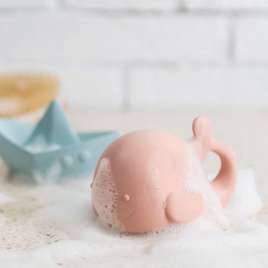 Nattou Balena giocattolo da bagno - Silicone - Rosa