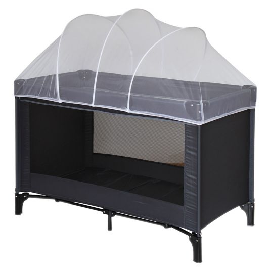 Nattou Insect screen with bows for travel cot - White