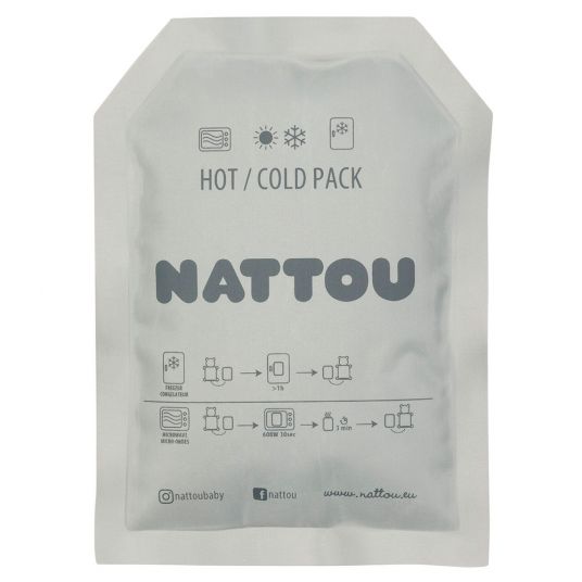 Nattou Cooling and heating pad Buddiezzz with gel filling - fox